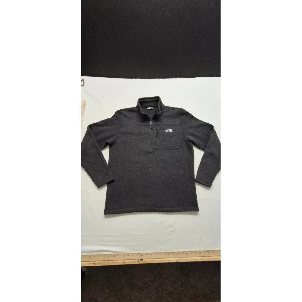 The North Face Men's Gray 1/4 Zip Fleece Pullover‎ Sweatshirt Jacket Sz. LG
